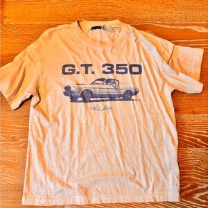 Zara Beige Tee with Blue GT 350 Graphic